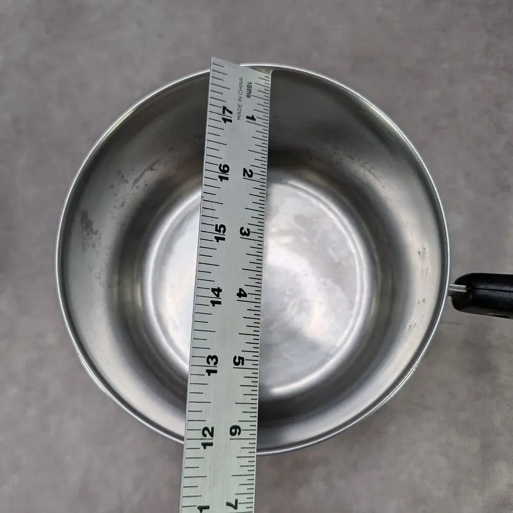 Revere Ware 2 Qt Copper Clad Stainless Saucepan Pot With Lid Clinton ILL 1801